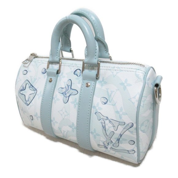 Authenticity Guaranteed LOUIS VUITTON Aua Keepall Boston Bag - Picture 8 of 10